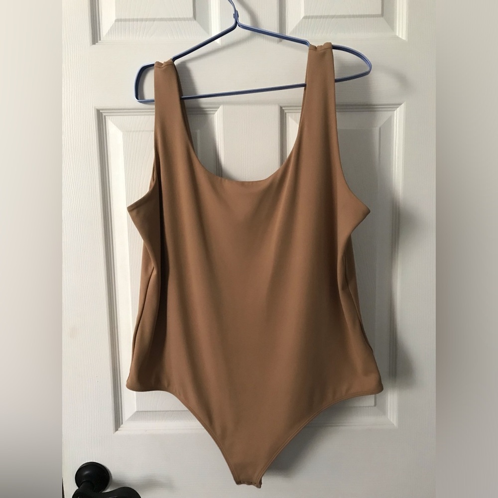 Express Camel Body Contour Bodysuit X-Large